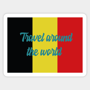 Travel Around the World - Belgium Sticker